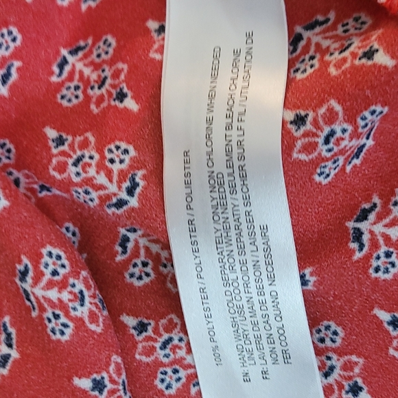 Band Of Gypsies Red Navy Blue Boho Bohemian Flowy Pants Size Medium NWT - Picture 10 of 10